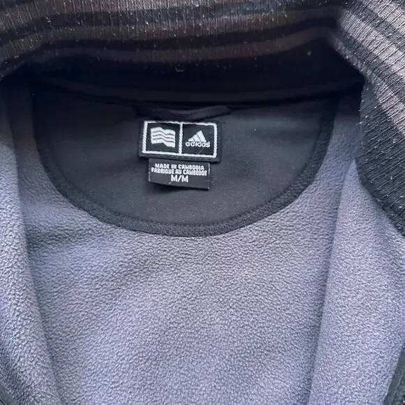 Adidas sporty black lined windbreaker size m unisex - Picture 2 of 8